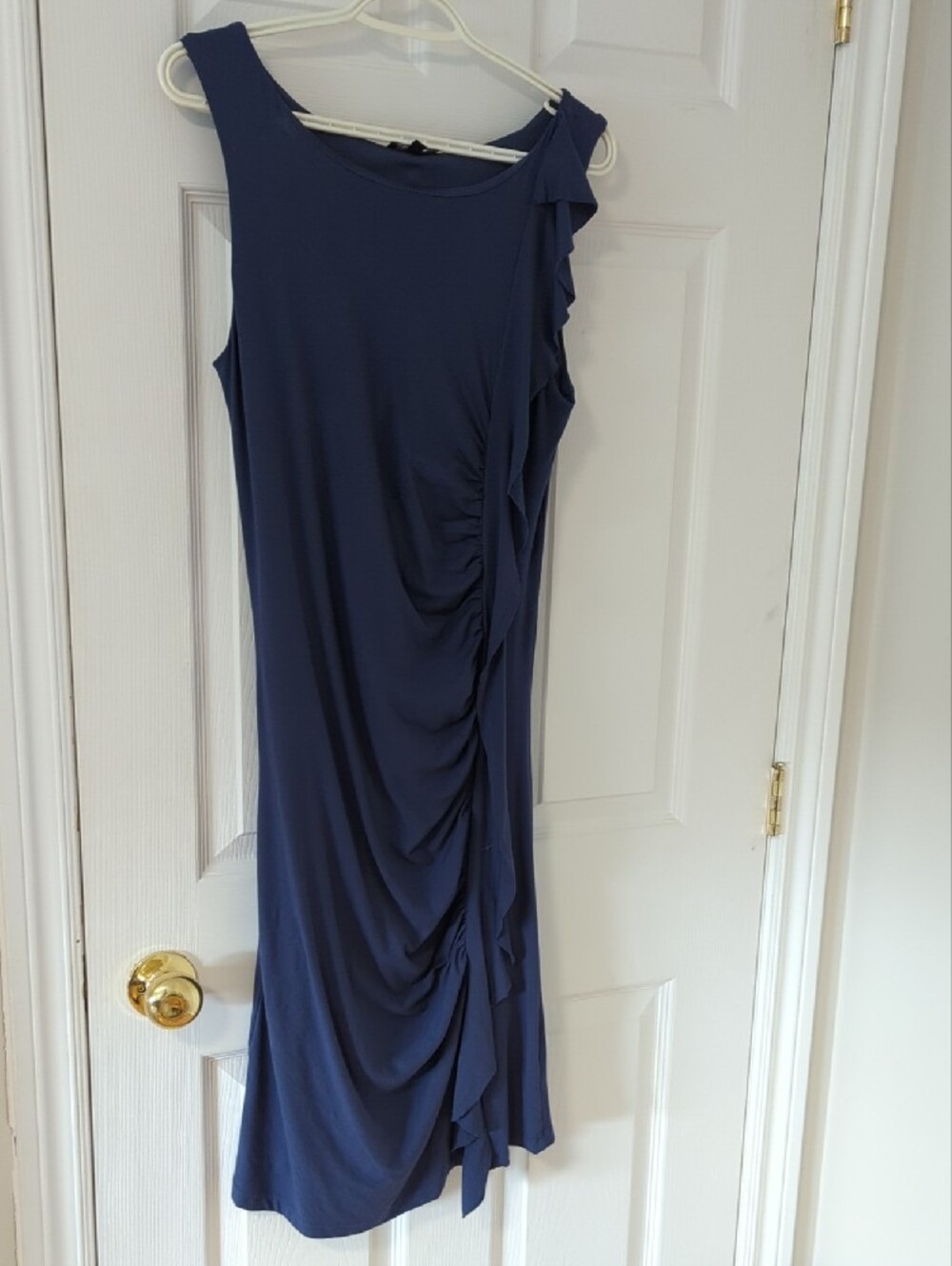 le chateau Blue Ruffle-Detail Dress